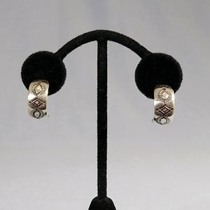 Navajo Designer Handwrought Sterling Earrings NWOT